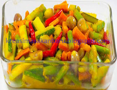 RESEP ACAR KUNING TIMUN WORTEL MATANG TANPA CUKA